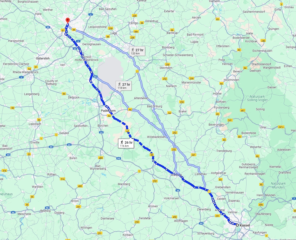 Anreise von Kassel Zu Bielefeld Über 