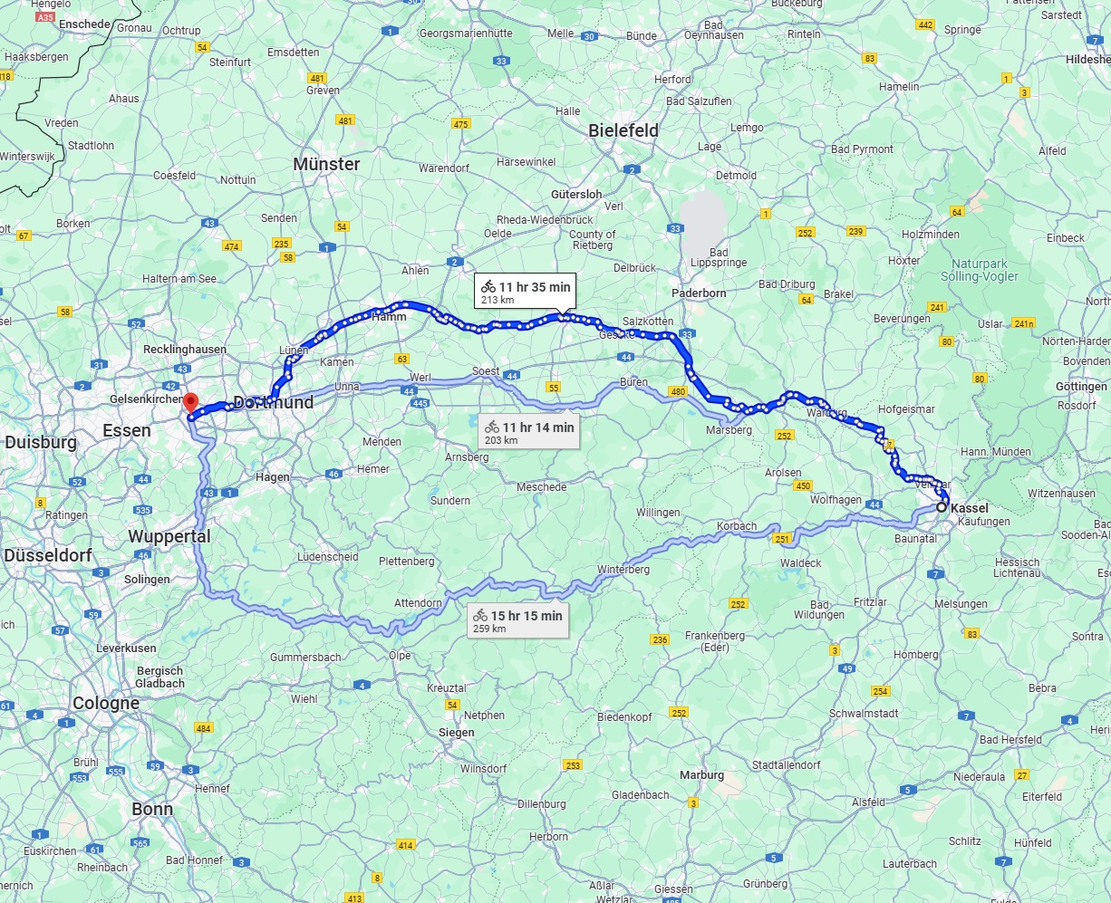 Anreise von Kassel Zu Bochum Über 