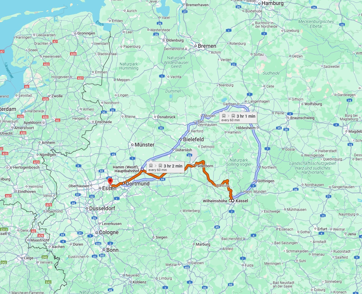 Anreise von Kassel Zu Bochum Über 