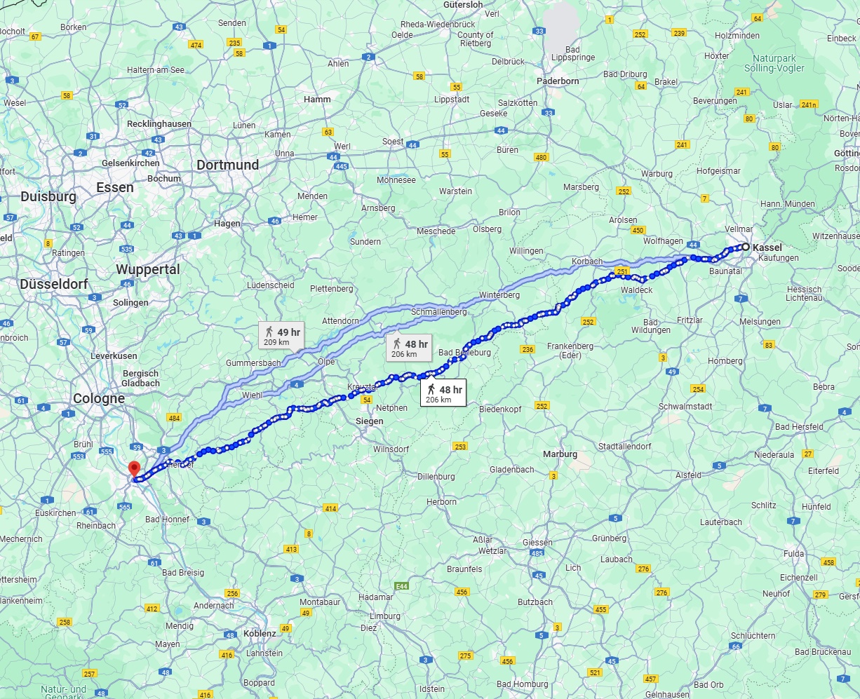 Anreise von Kassel Zu Bonn Über 