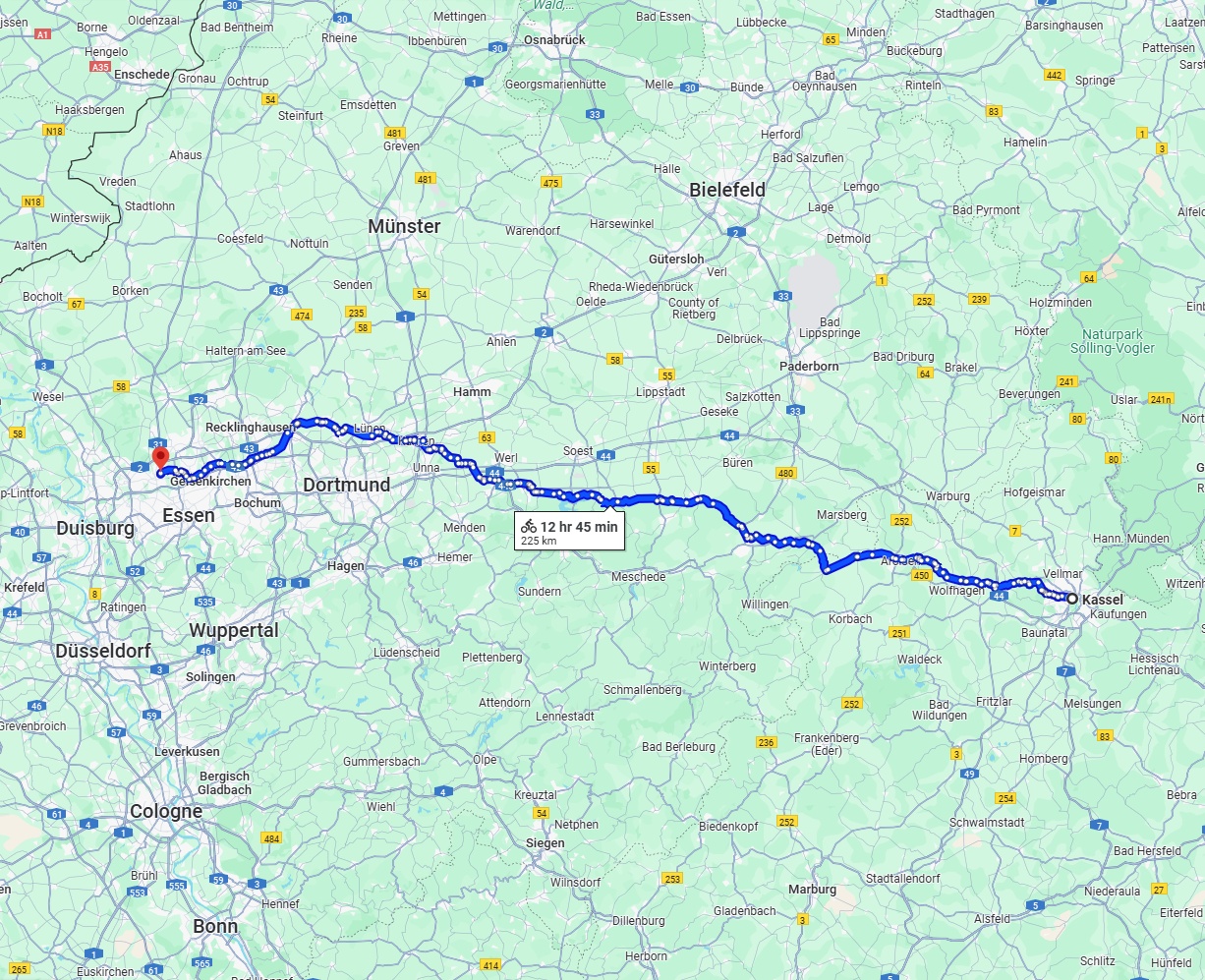 Anreise von Kassel Zu Bottrop Über 