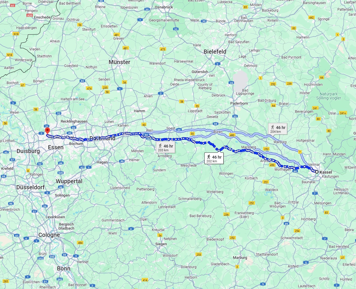 Anreise von Kassel Zu Bottrop Über 