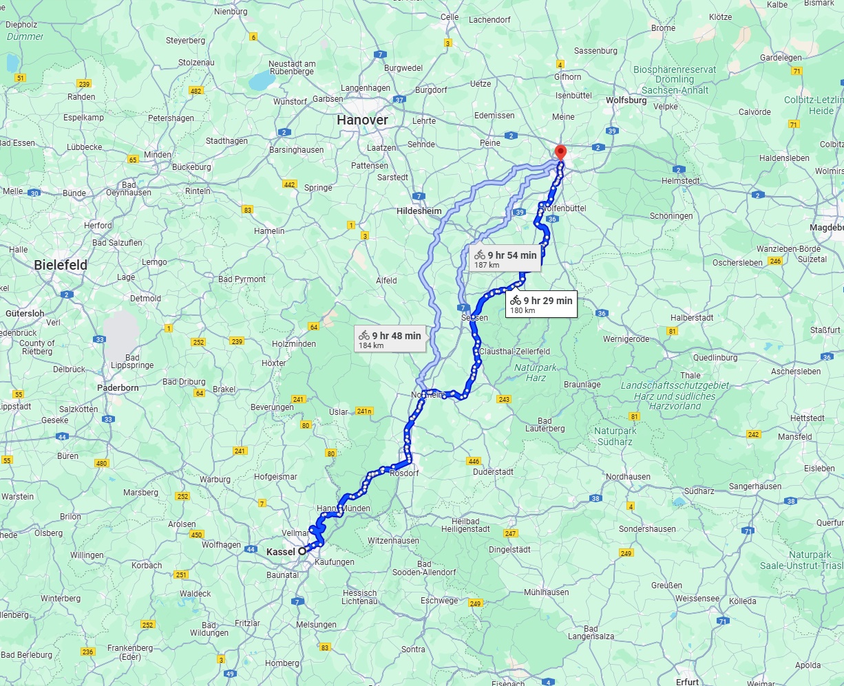 Anreise von Kassel Zu Braunschweig Über 