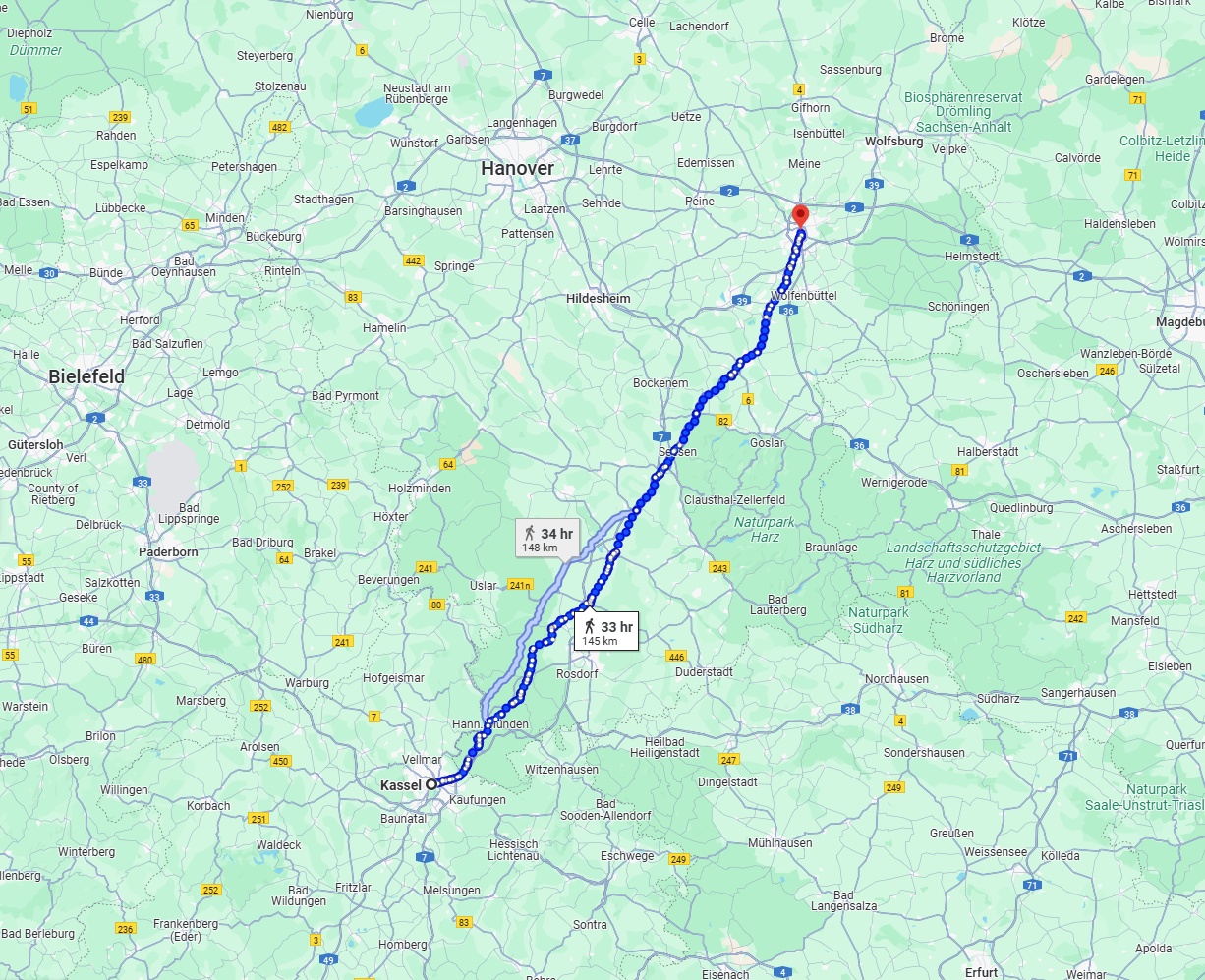 Anreise von Kassel Zu Braunschweig Über 