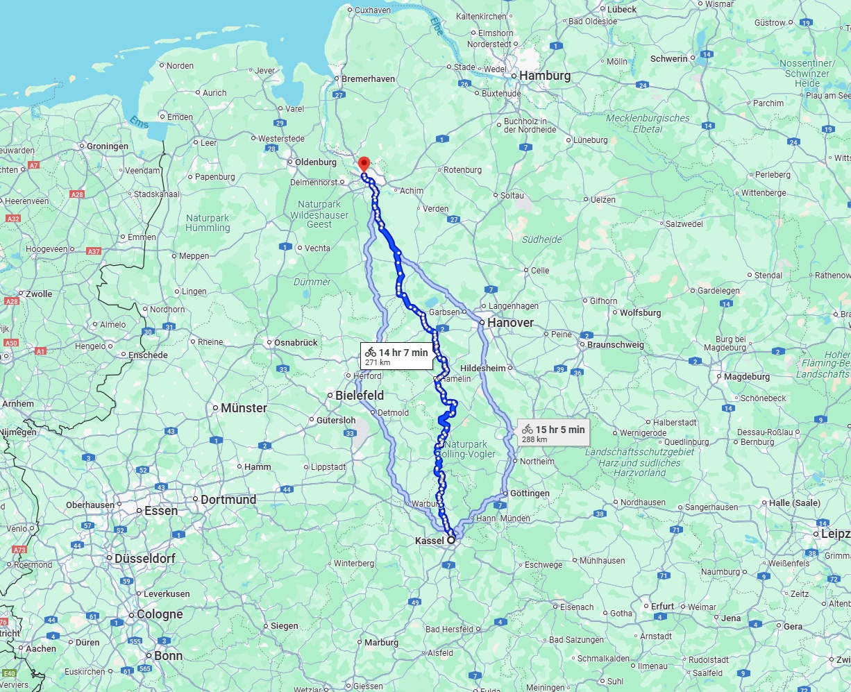 Anreise von Kassel Zu Bremen Über 