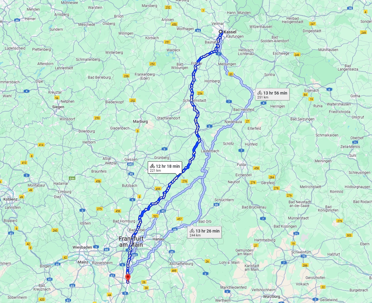 Anreise von Kassel Zu Darmstadt Über 