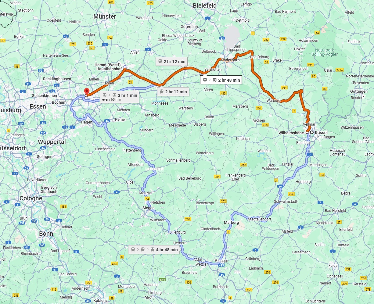Anreise von Kassel Zu Dortmund Über 