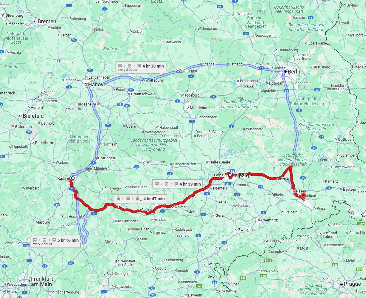 Anreise von Kassel Zu Dresden Über 
