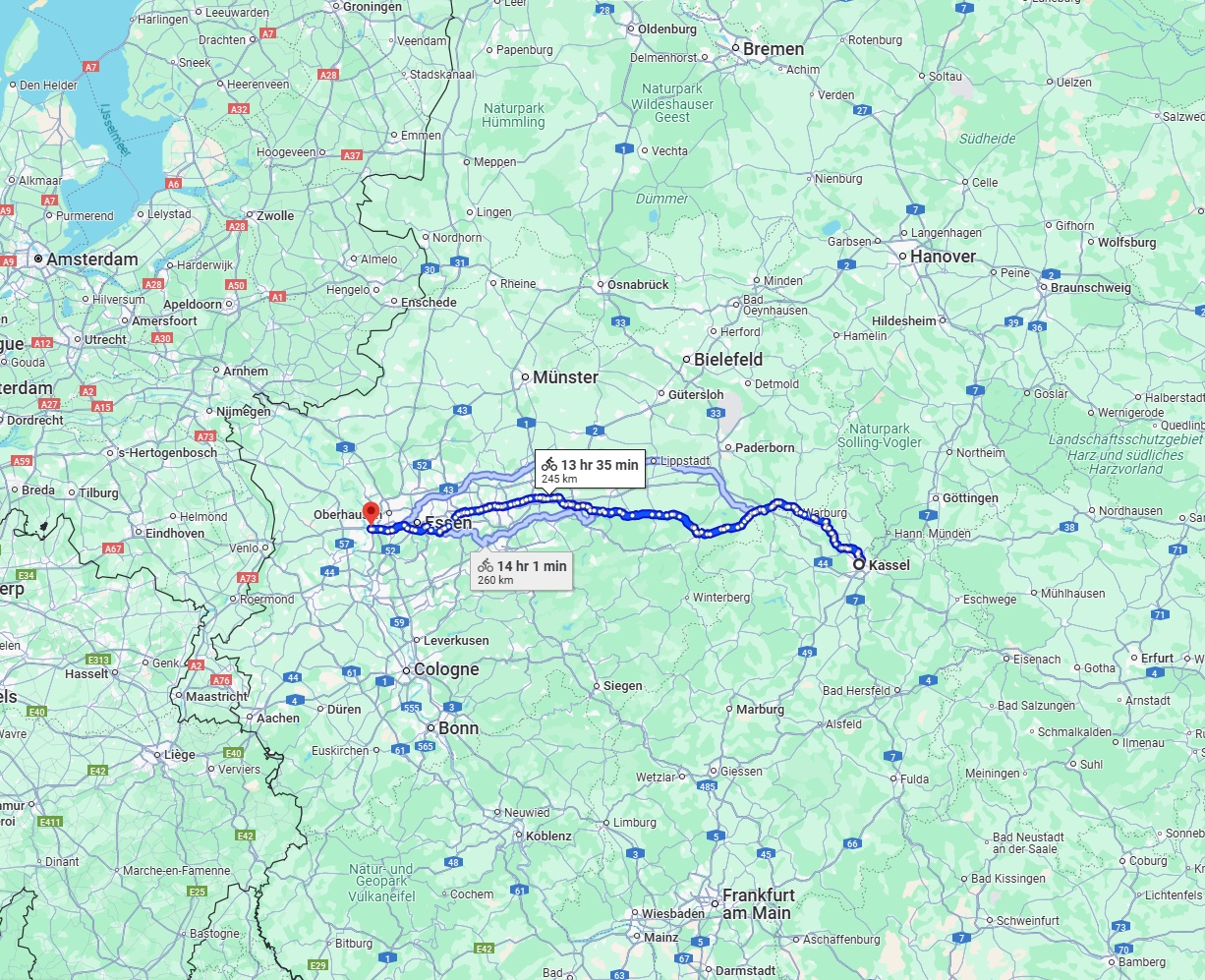 Anreise von Kassel Zu Duisburg Über 