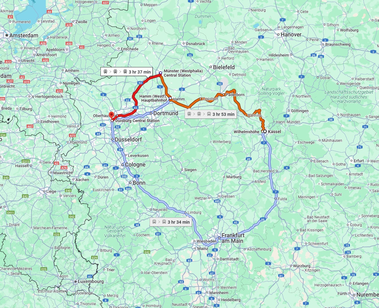 Anreise von Kassel Zu Duisburg Über 