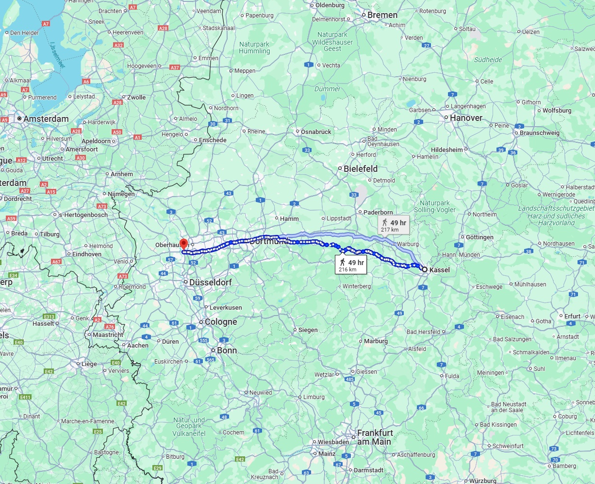 Anreise von Kassel Zu Duisburg Über 