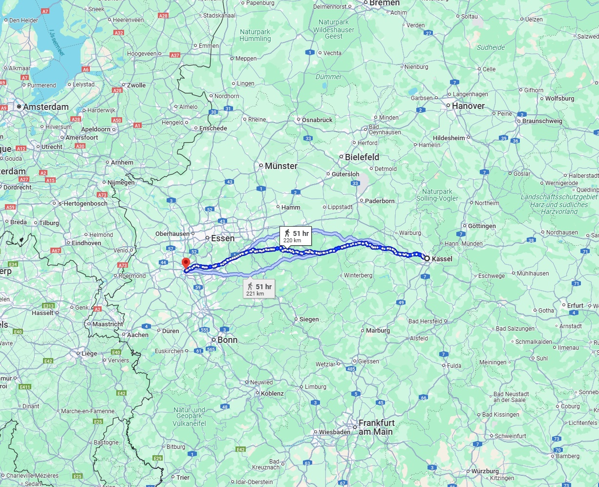 Anreise von Kassel Zu Düsseldorf Über 