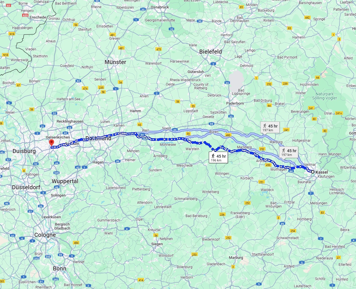 Anreise von Kassel Zu Essen Über 