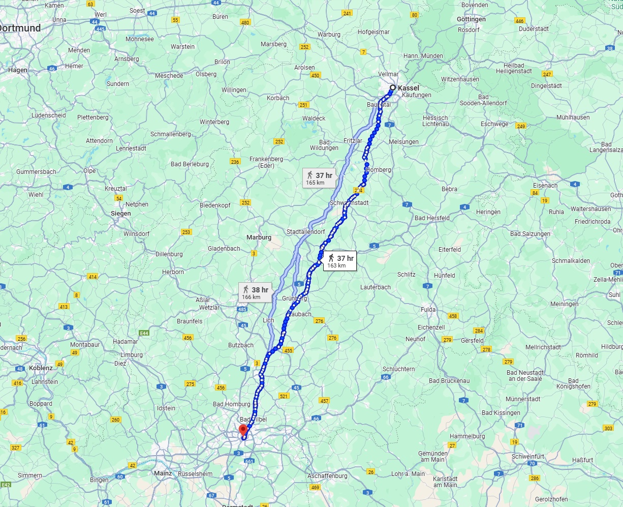 Anreise von Kassel Zu Frankfurt am Main Über 