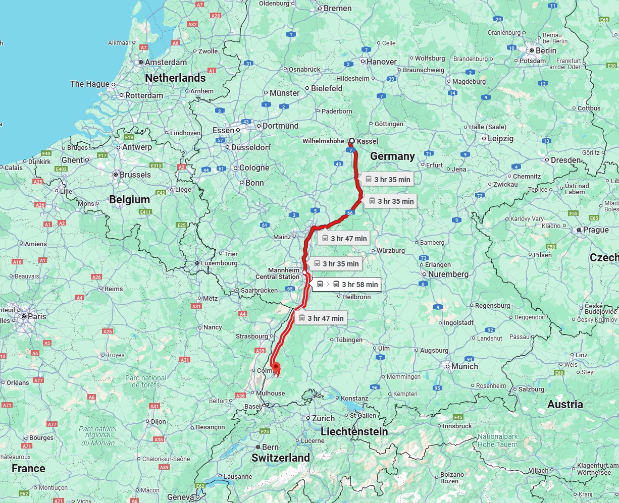 Anreise von Kassel Zu Freiburg im Breisgau Über 