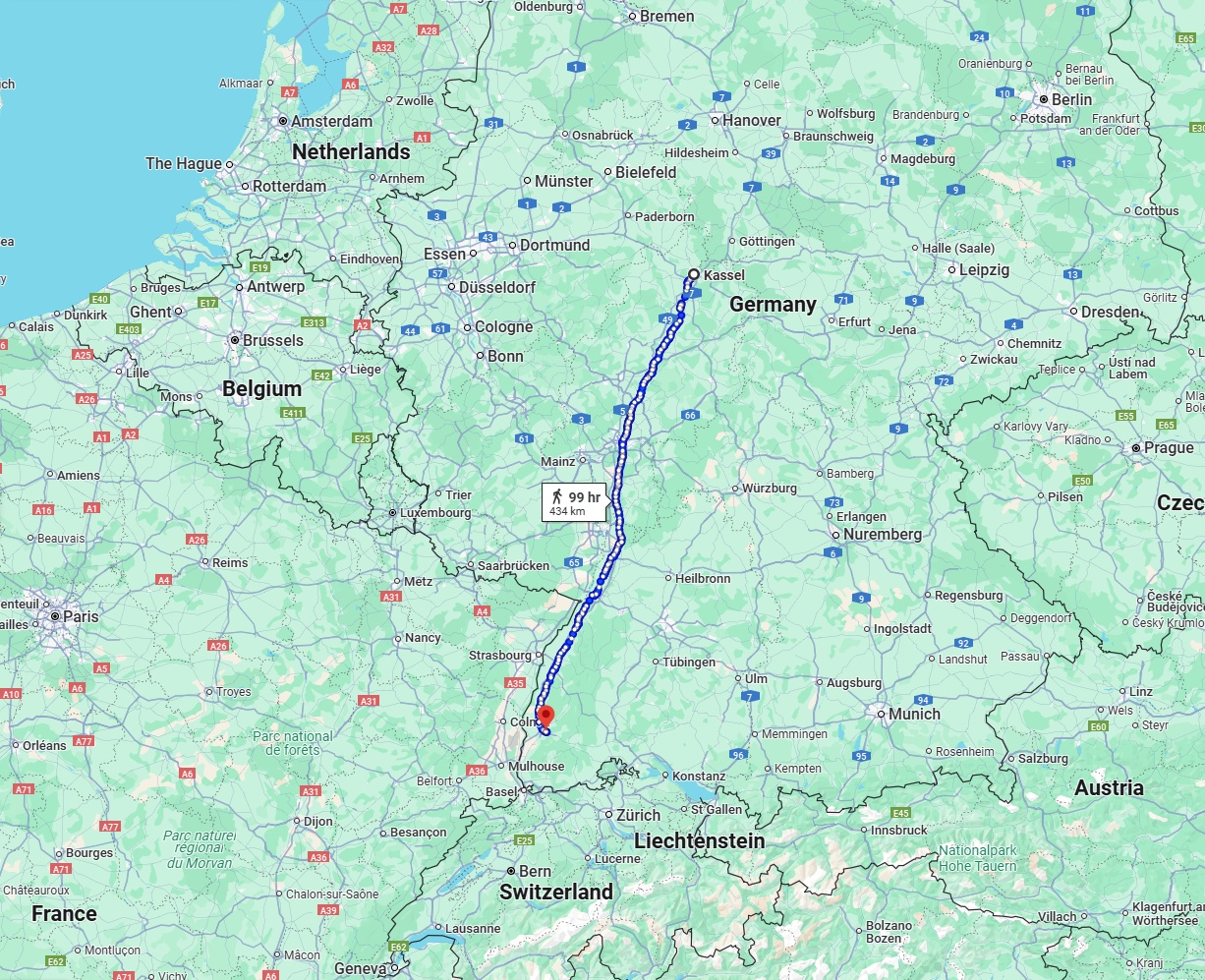 Anreise von Kassel Zu Freiburg im Breisgau Über 