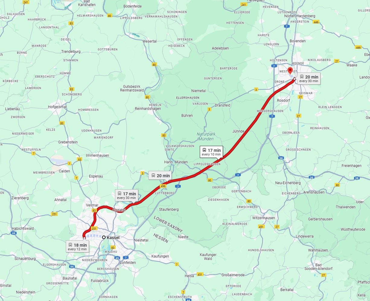 Anreise von Kassel Zu Göttingen Über 