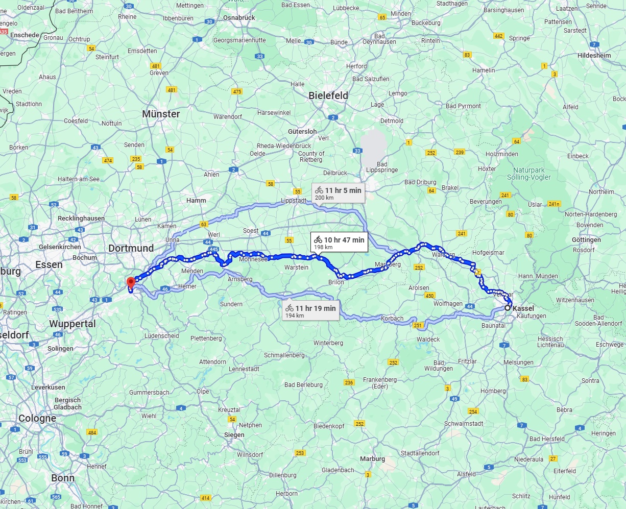 Anreise von Kassel Zu Hagen Über 
