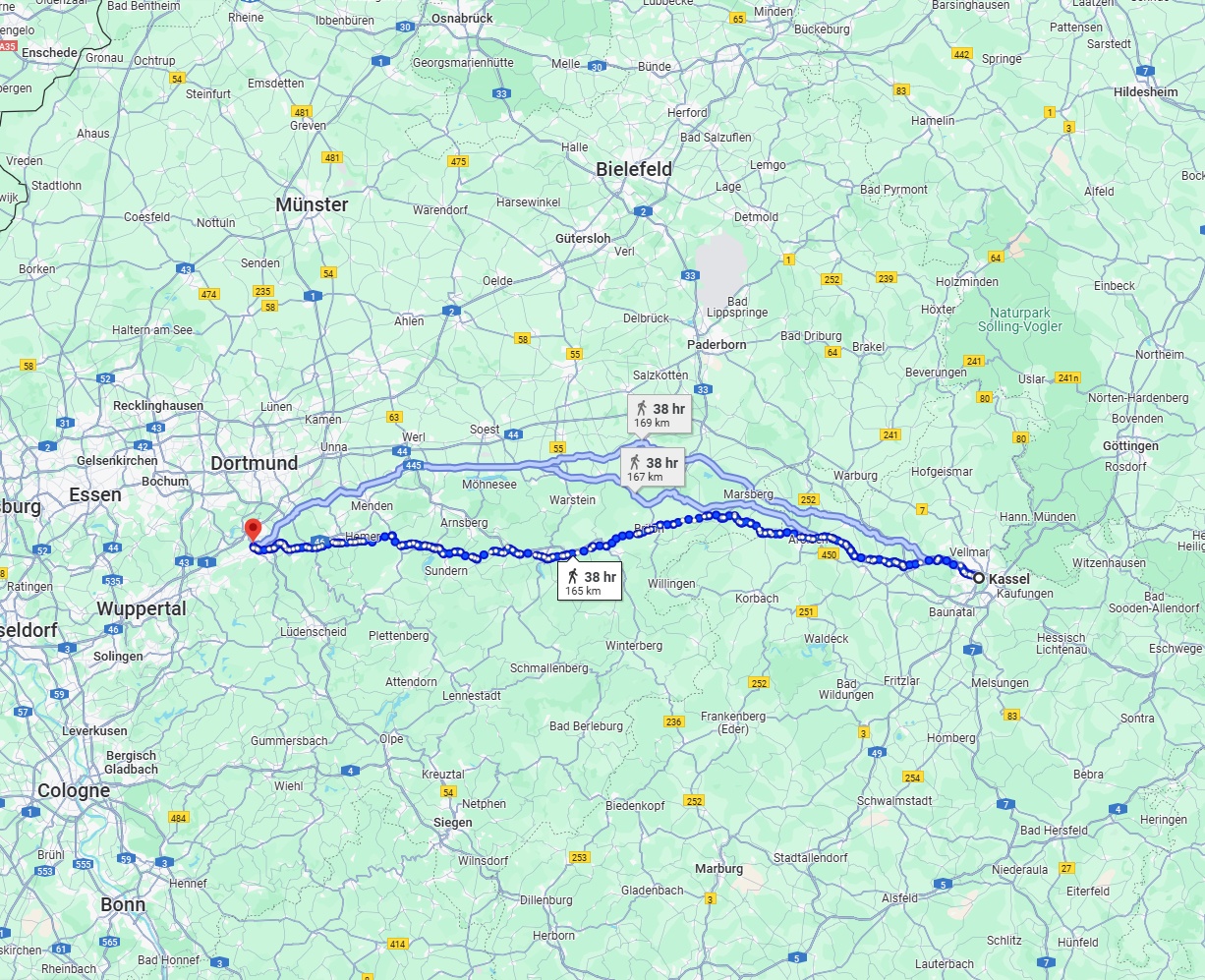 Anreise von Kassel Zu Hagen Über 