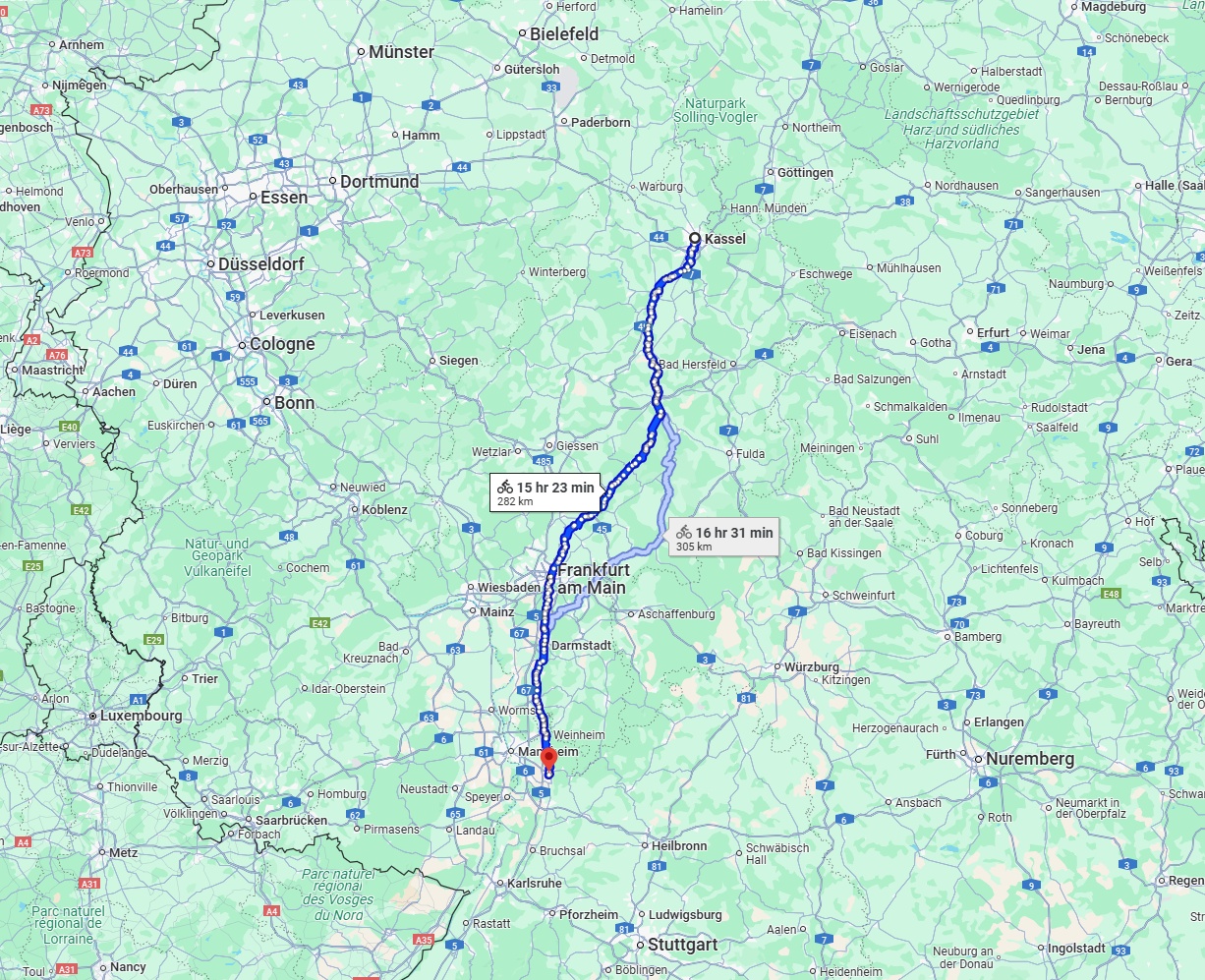 Anreise von Kassel Zu Heidelberg Über 