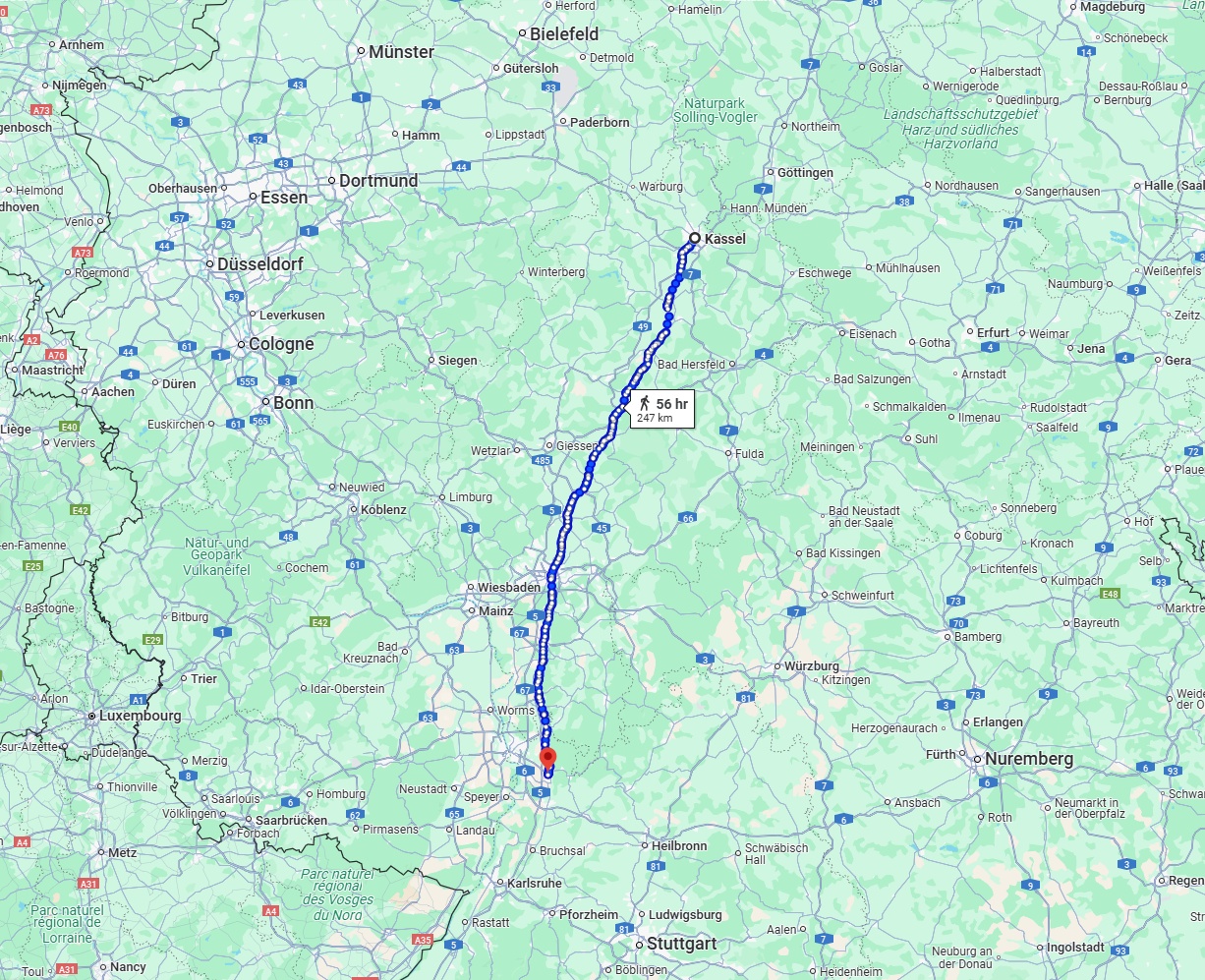 Anreise von Kassel Zu Heidelberg Über 