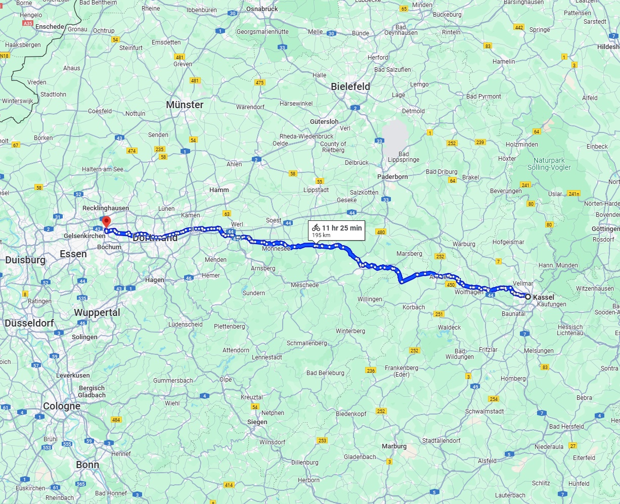 Anreise von Kassel Zu Herne Über 