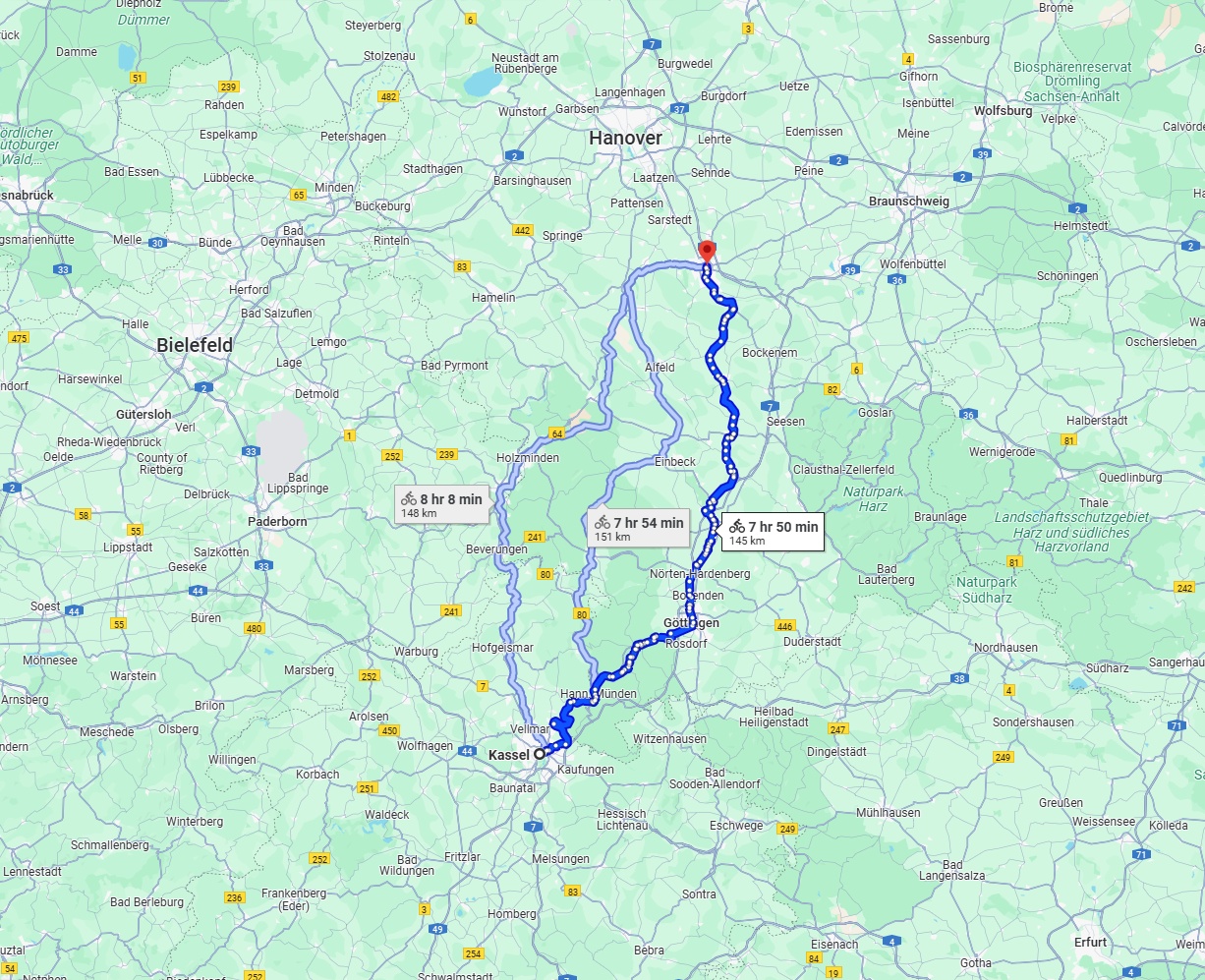 Anreise von Kassel Zu Hildesheim Über 