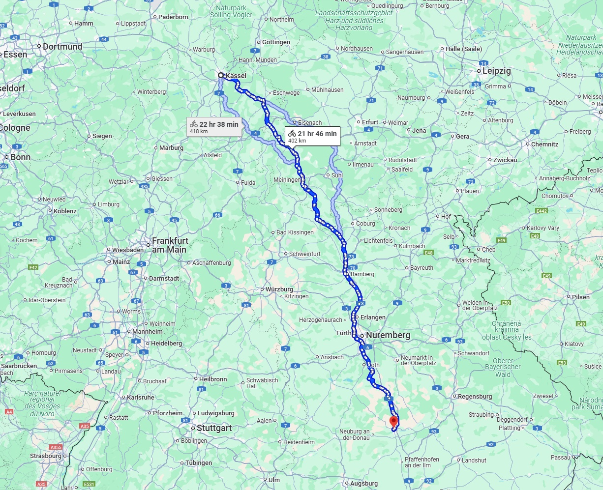 Anreise von Kassel Zu Ingolstadt Über 