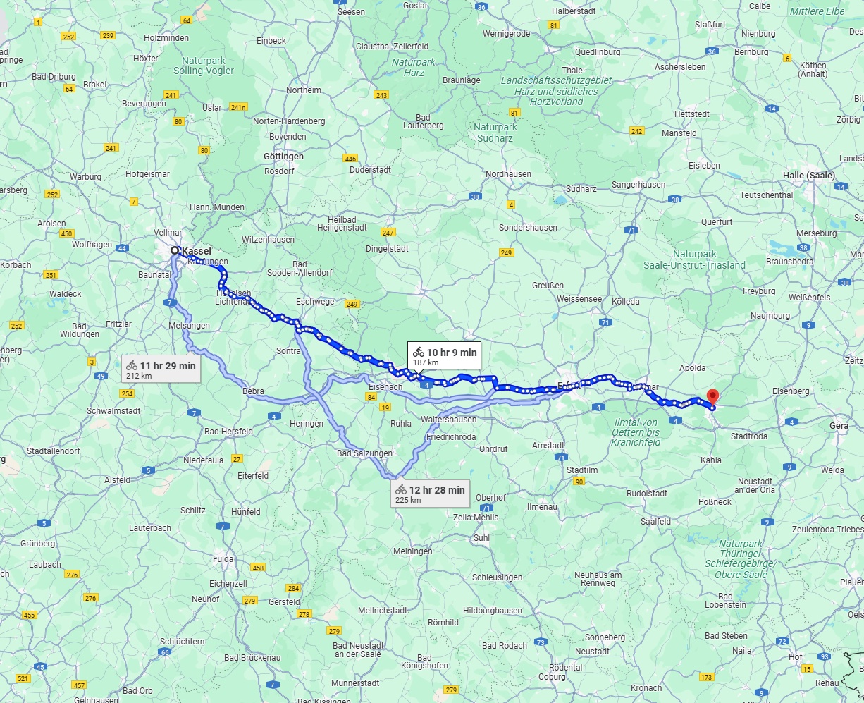 Anreise von Kassel Zu Jena Über 