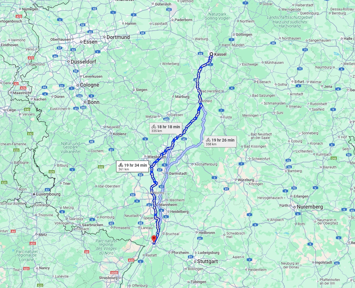 Anreise von Kassel Zu Karlsruhe Über 