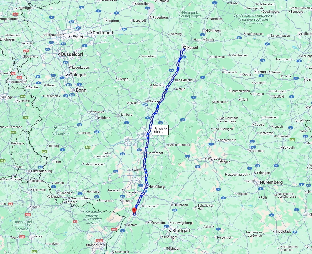 Anreise von Kassel Zu Karlsruhe Über 