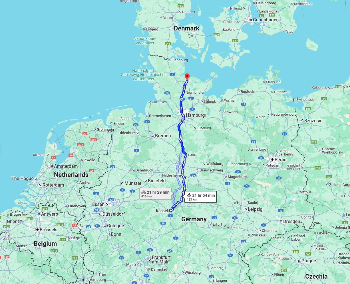 Anreise von Kassel Zu Kiel Über 