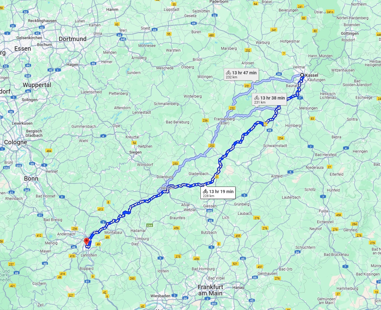Anreise von Kassel Zu Koblenz Über 
