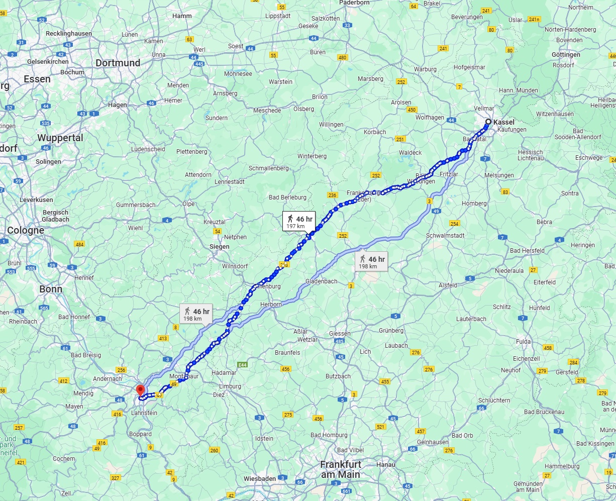 Anreise von Kassel Zu Koblenz Über 