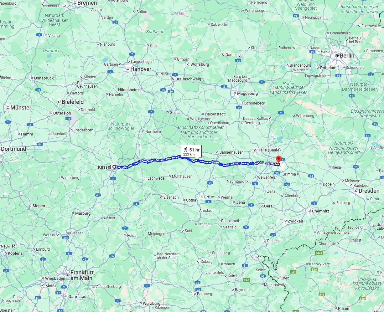 Anreise von Kassel Zu Leipzig Über 