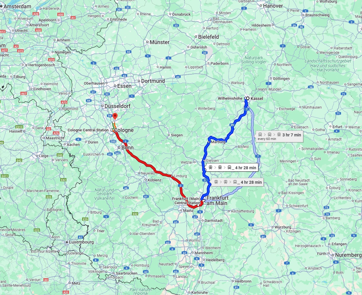 Anreise von Kassel Zu Leverkusen Über 
