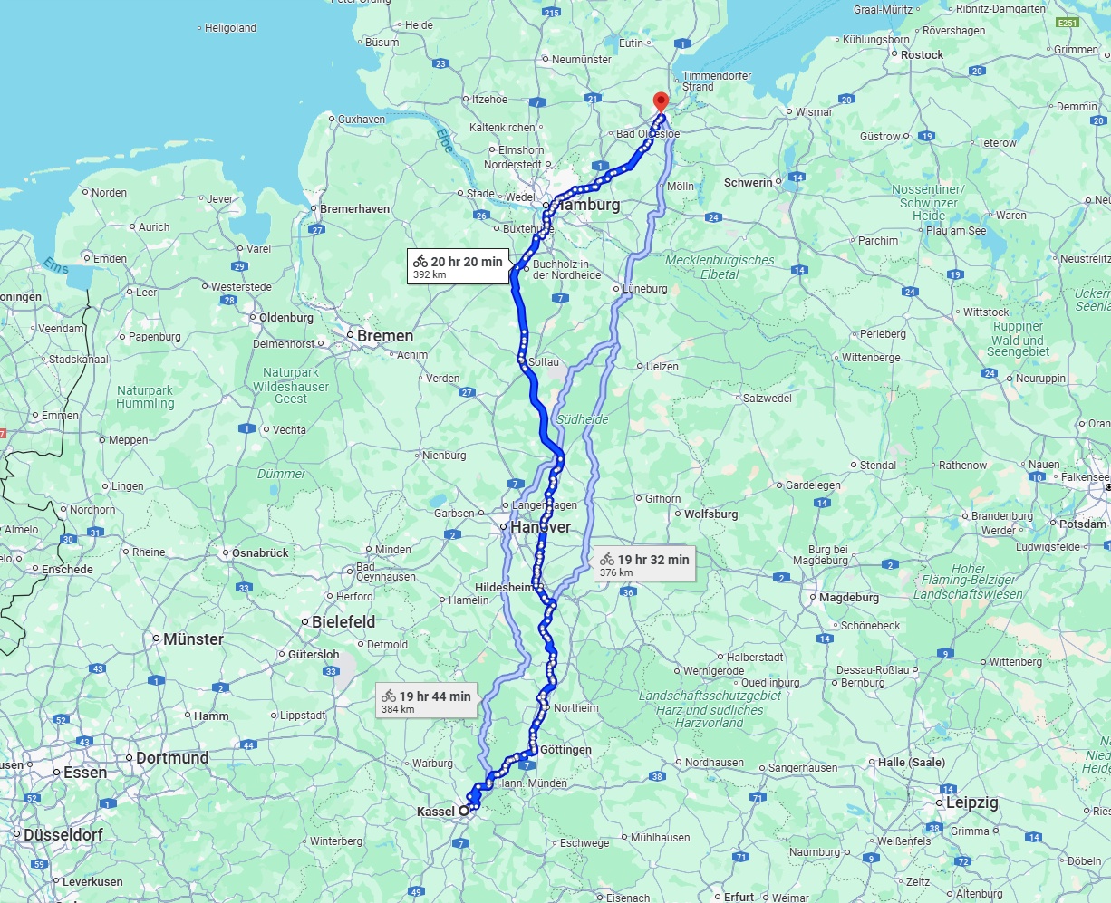 Anreise von Kassel Zu Lübeck Über 