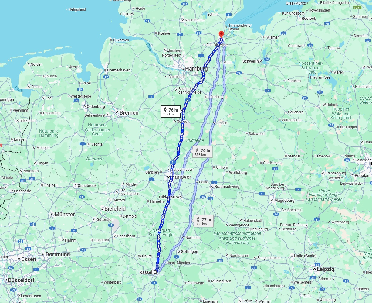 Anreise von Kassel Zu Lübeck Über 