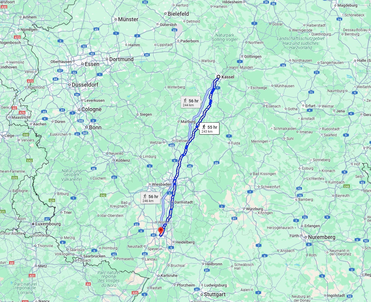Anreise von Kassel Zu Ludwigshafen am Rhein Über 