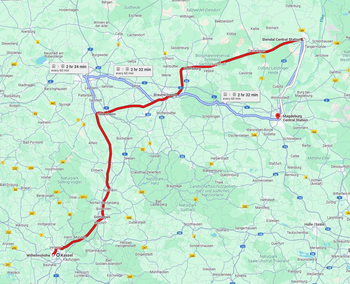Anreise von Kassel Zu Magdeburg Über 