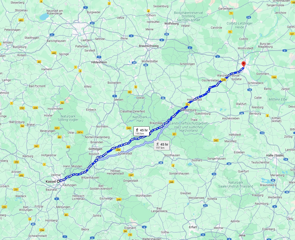 Anreise von Kassel Zu Magdeburg Über 