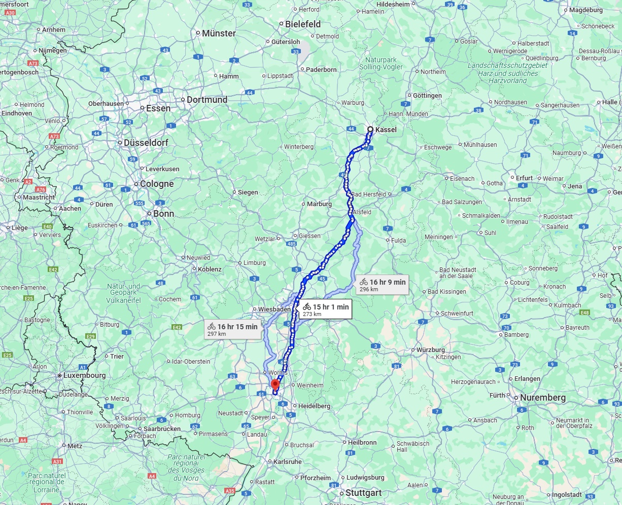 Anreise von Kassel Zu Mannheim Über 