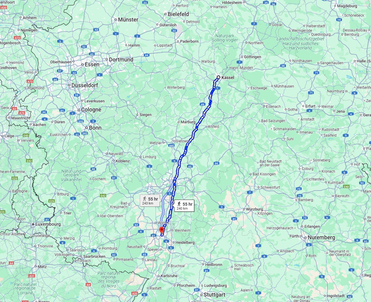 Anreise von Kassel Zu Mannheim Über 