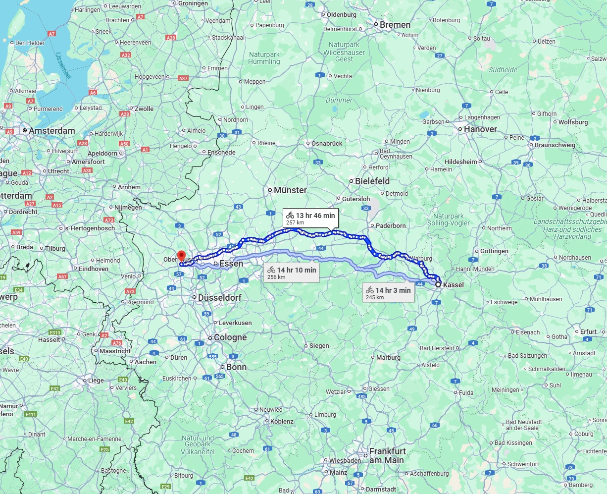 Anreise von Kassel Zu Moers Über 