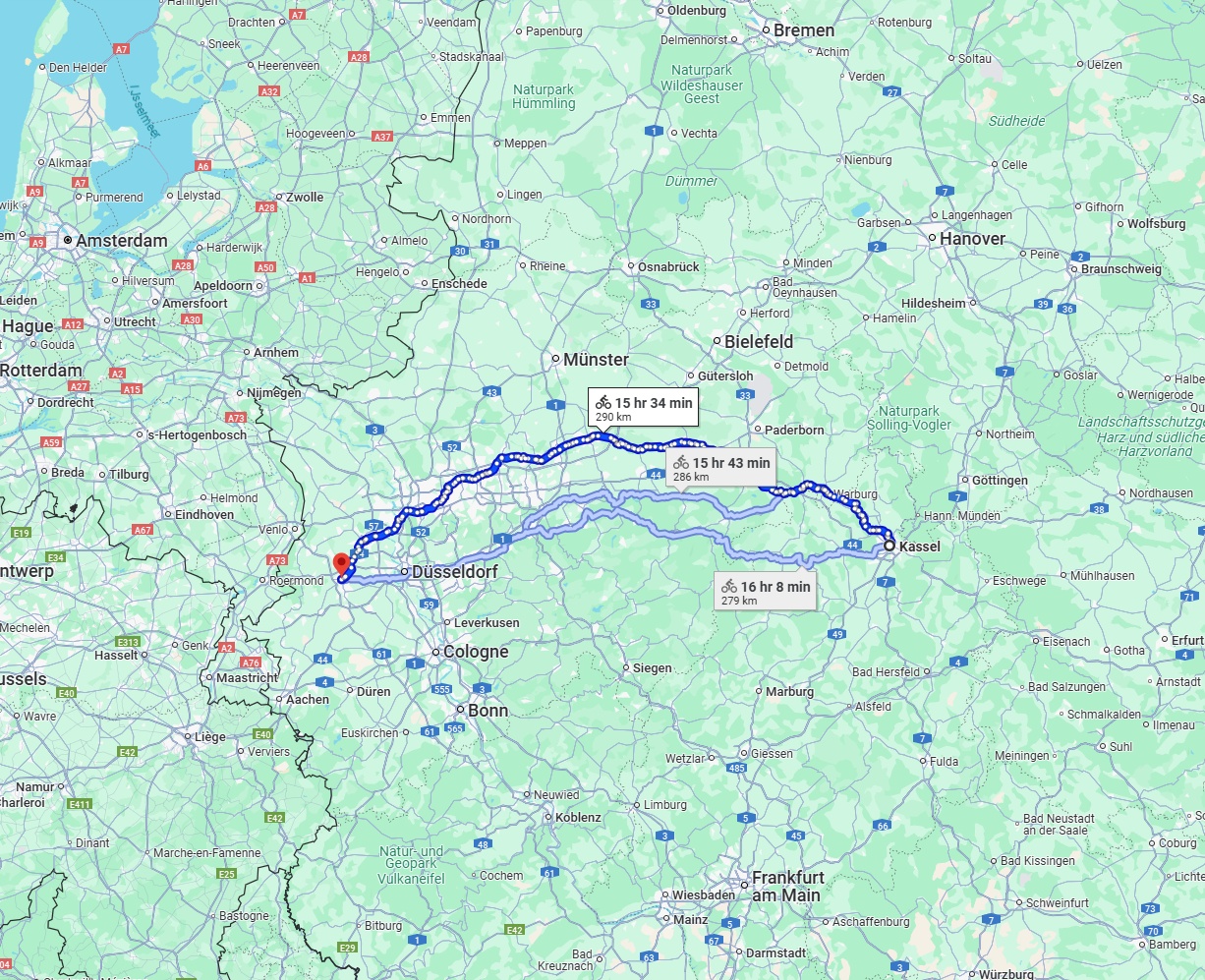 Anreise von Kassel Zu Mönchengladbach Über 