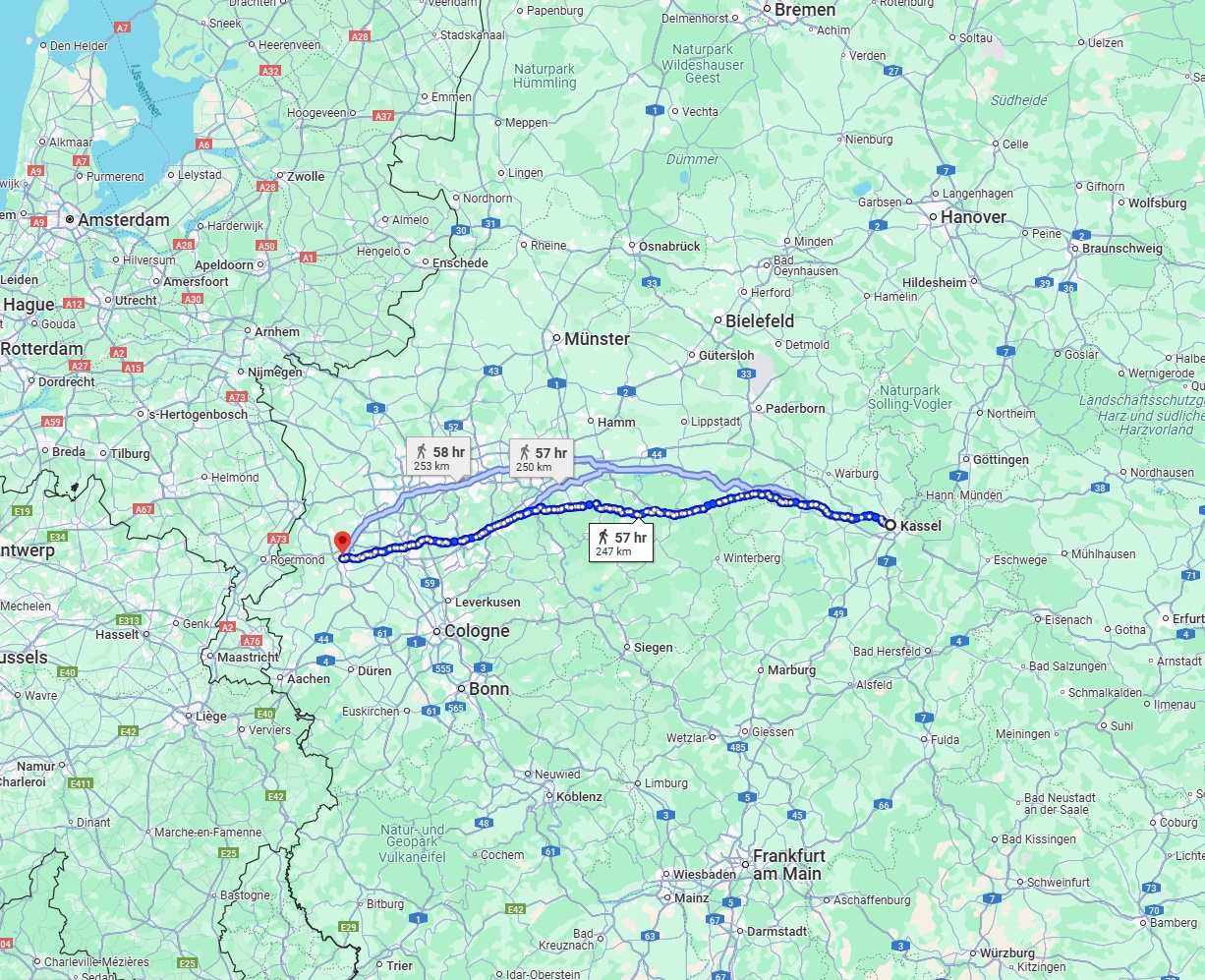 Anreise von Kassel Zu Mönchengladbach Über 