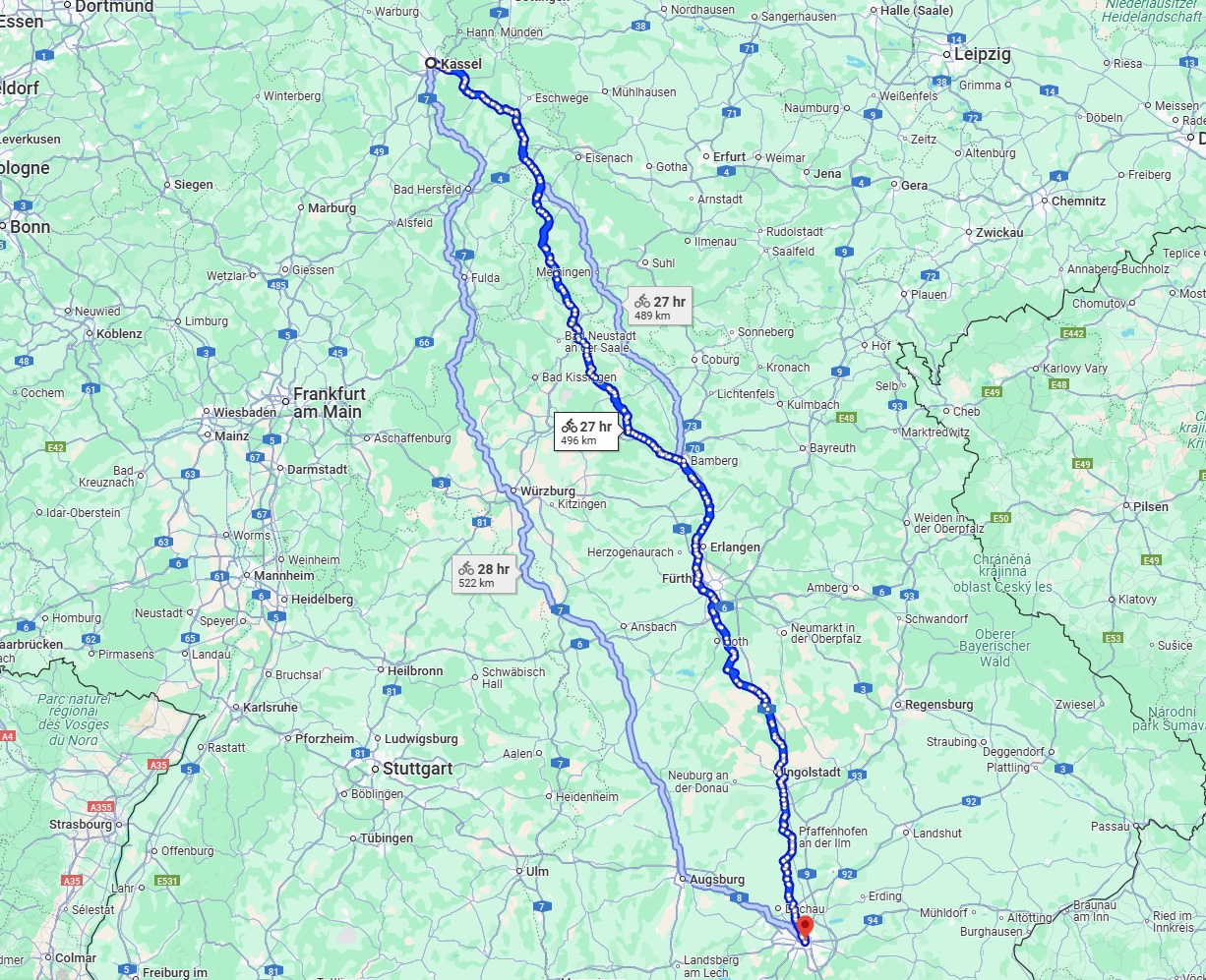 Anreise von Kassel Zu München Über 