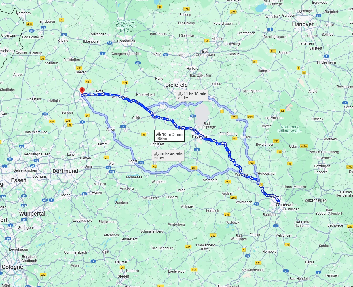 Anreise von Kassel Zu Münster Über 