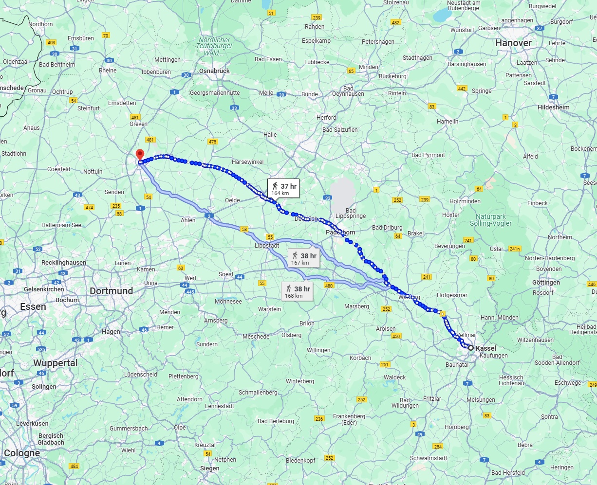 Anreise von Kassel Zu Münster Über 