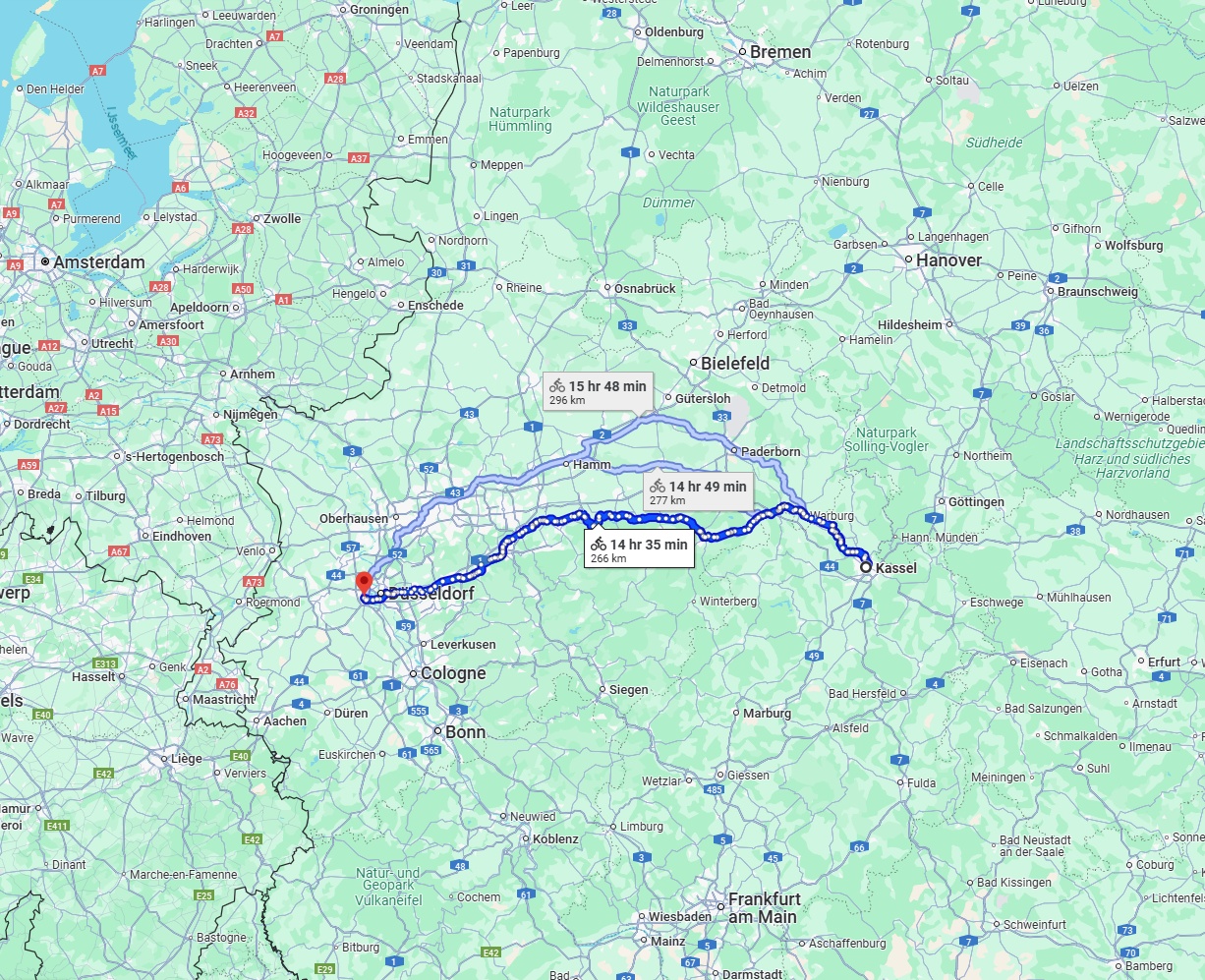 Anreise von Kassel Zu Neuss Über 